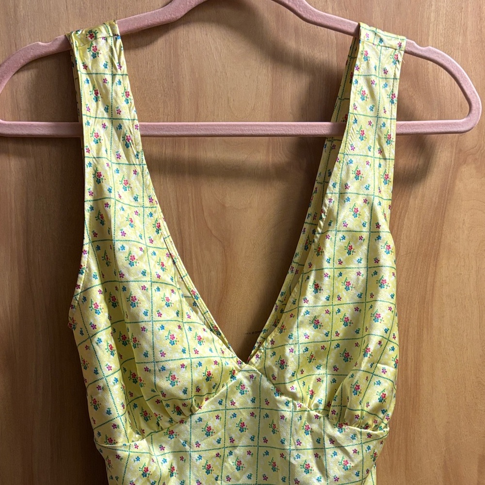 PINK Victoria's Secret Yellow Floral Mini Dress